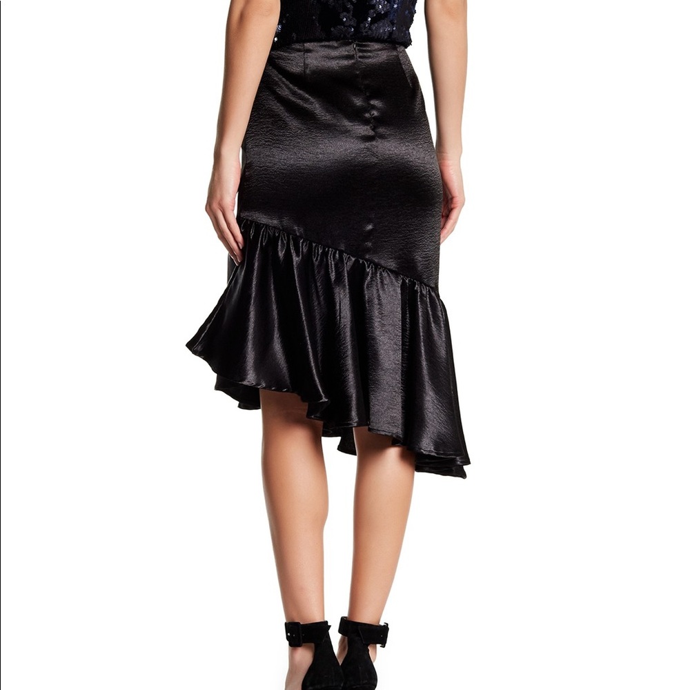 Black asymmetrical skirt